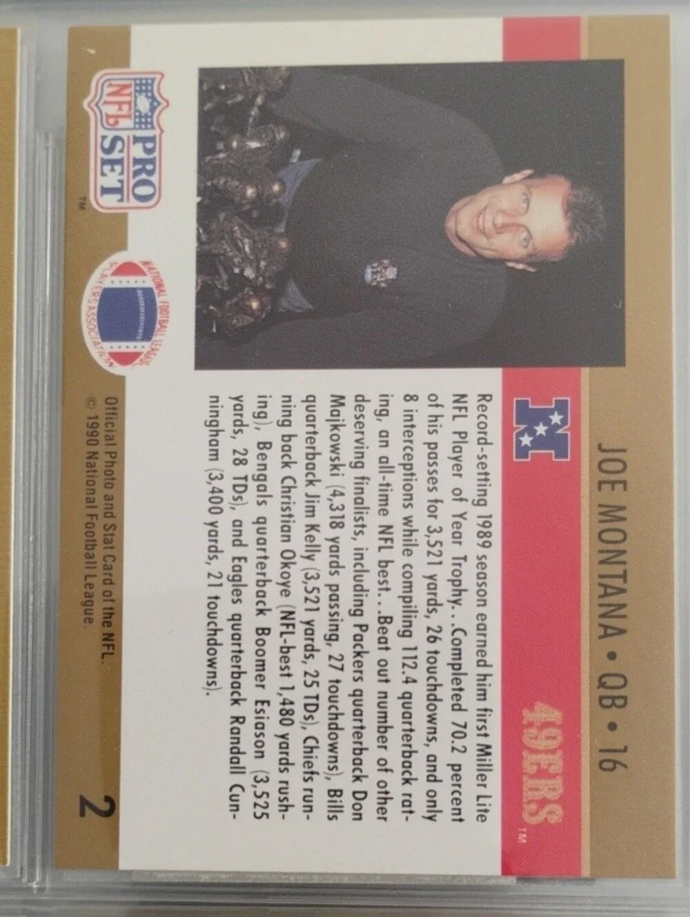1990 Pro Set #2 Joe Montana